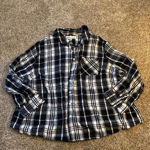 Black & White Button Up Flannel